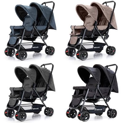 Teknum Double Baby Stroller - Khaki